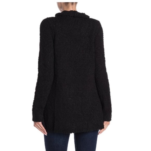 Bobeau Boucle Popcorn Draped Button Cardigan - Picture 4 of 6